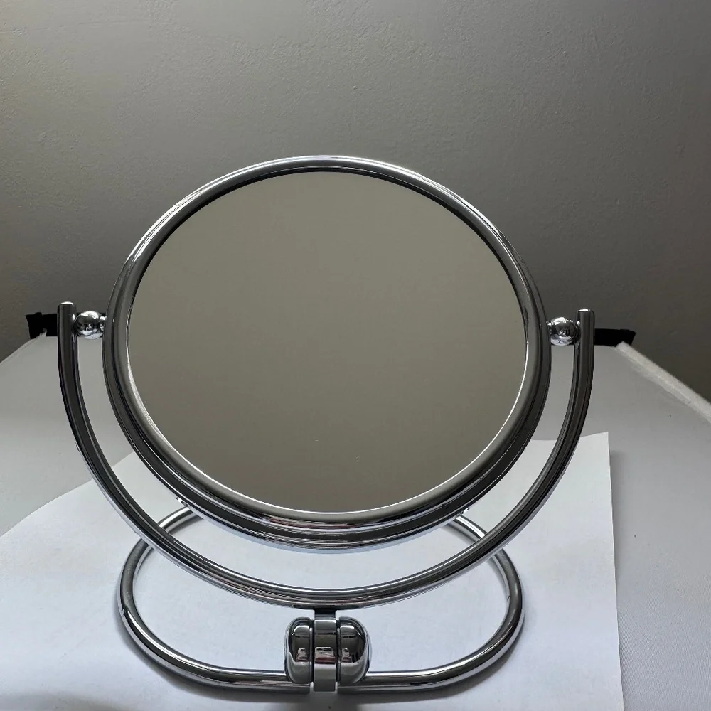 Table Mirror 2 side normal and magnifying bathroom mirror Round vanity mirror